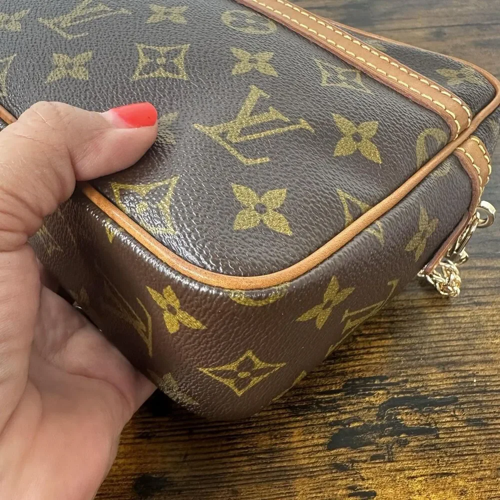 Louis Vuitton Compiegne 23 Clutch Bag Small Brown Monogram Canvas